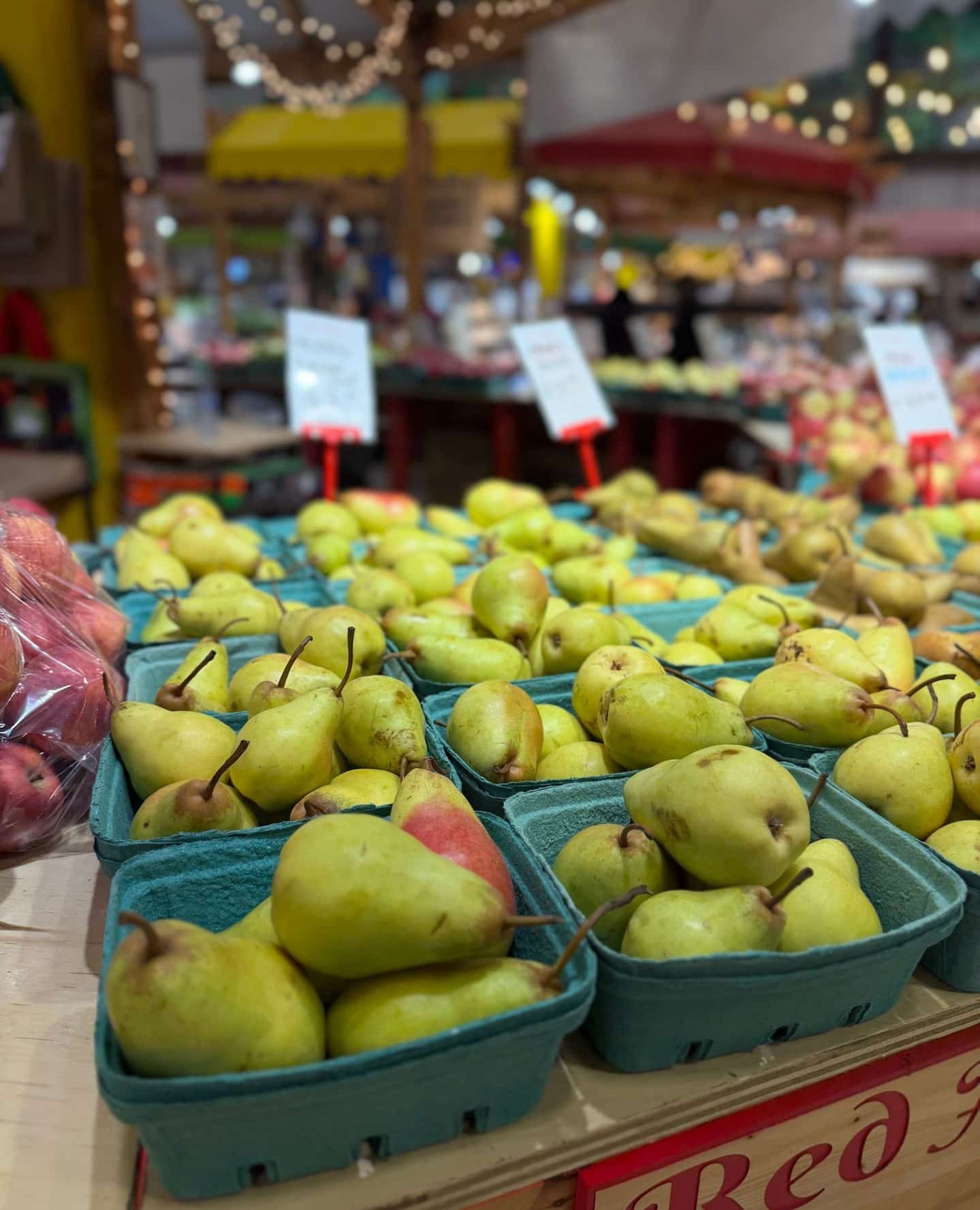 Harrow Crisp pears are at their best when they turn a soft yellow-green and give slightly to the touch 🍐✨⁠
⁠
Find these fall-ripened favourites at @redapplebcfruit — a family-run business bringing the freshest harvests from Abbotsford to Edmonton!⁠
⁠
📍Booths D9-10 & E9-10 inside Bountiful Farmers’ Market⁠
🕓 Open year-round: Fri 10–4 | Sat 9–4 | Sun 10–4⁠
⁠
#BountifulFarmersMarket #YEGLocal #SupportLocalYEG #RedAppleBCFruit #HarrowCrispPears #YEGMarkets