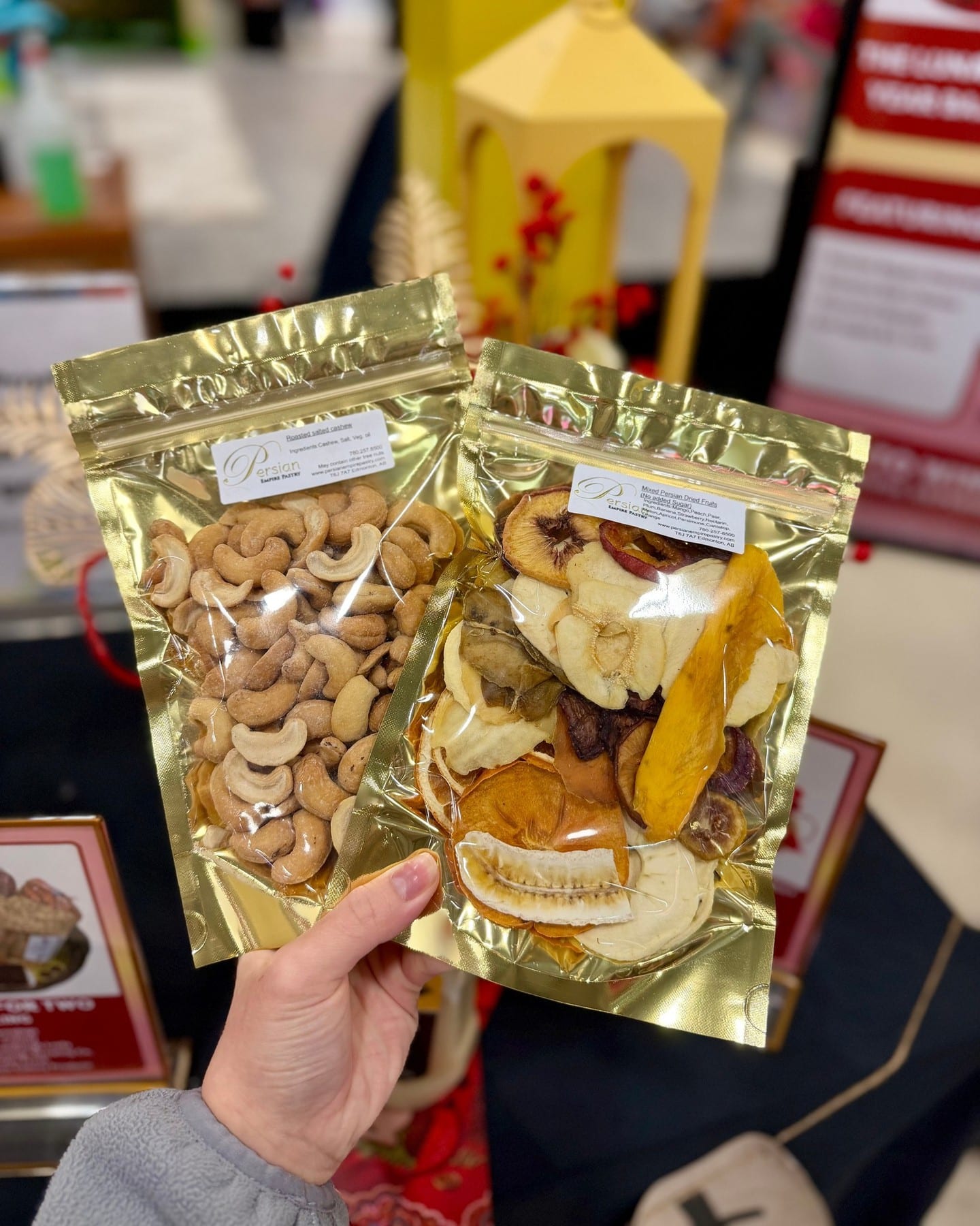 At @persianempirepastry, you’ll find a colourful selection of premium cashews and dried fruits — perfect for everyday snacking, adding to charcuterie boards, or sprinkling over salads and desserts. Carefully selected ingredients and family-run care make every handful feel special.

📍 Booth B1
🕓 Fri 10–4 | Sat 9–4 | Sun 10–4

#BountifulFarmersMarket #YEGLocal #YEGSnacks #YEGFood #YEGMarket #YEG #SupportLocalYEG