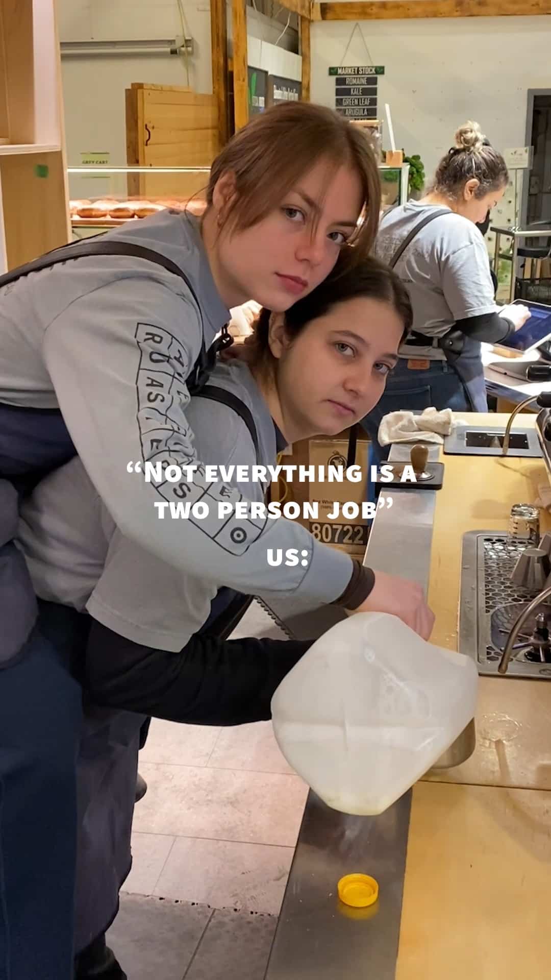 POV: Anything can be made into a two person job when you're with the right people👯

#TwoPersonJob #WorkingTogether #CoWorkers #BountifulFarmersMarket #YEG